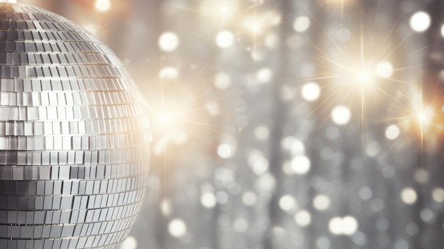 Photo festive background many disco ball