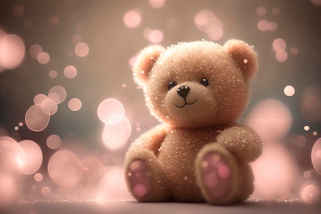 Festive background Teddy bear background Generative AI