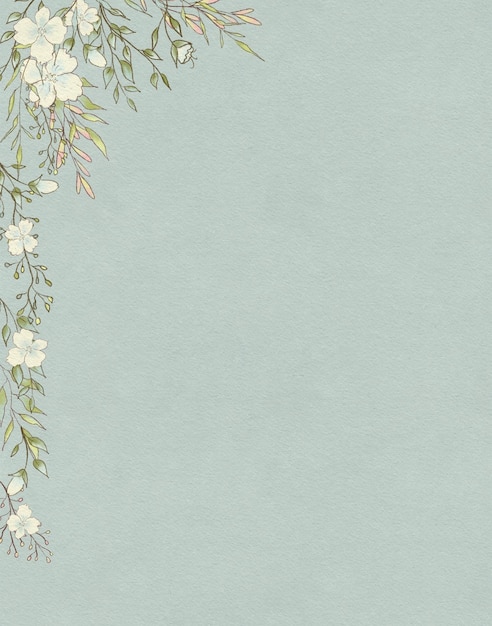 Festive background for wedding or birthday invitation, background in pastel colors with floral frame