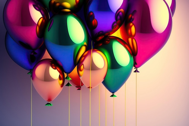 Festive Background with Balloons