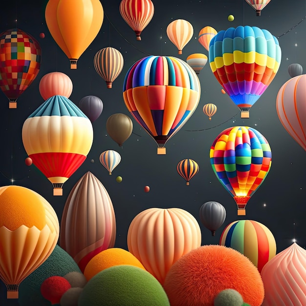 Festive Background with Balloons