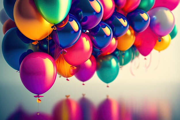 Festive Background with Balloons