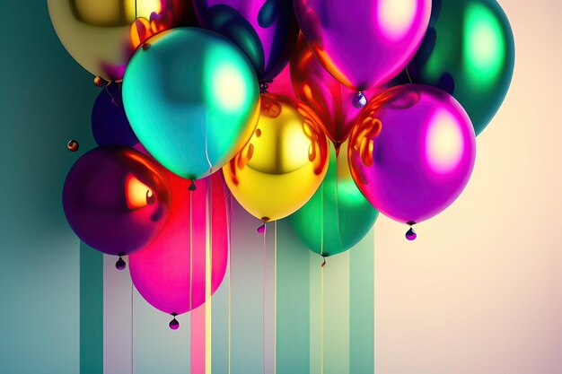 Festive Background with Balloons