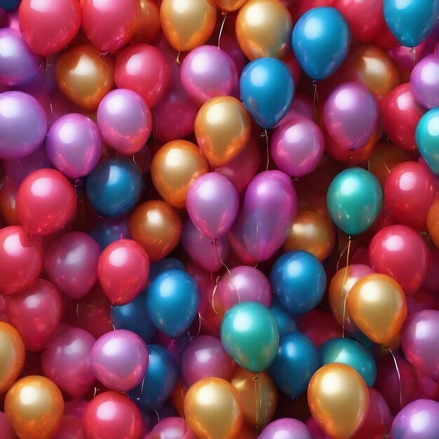 Festive background with balloonsgenerative ai