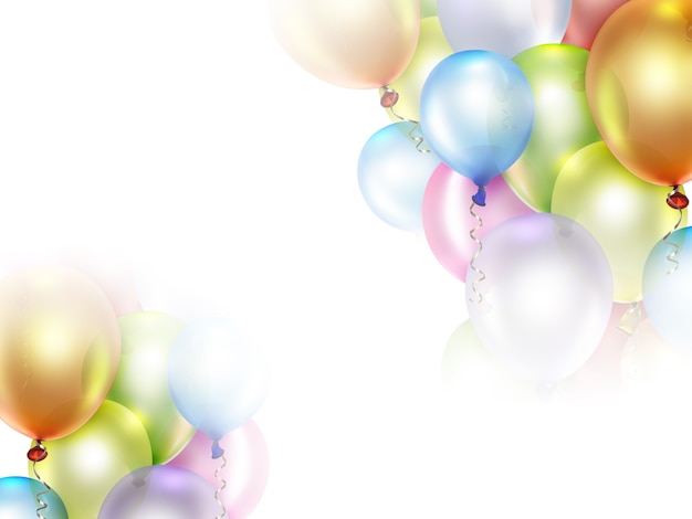 Festive background with colorful balloons