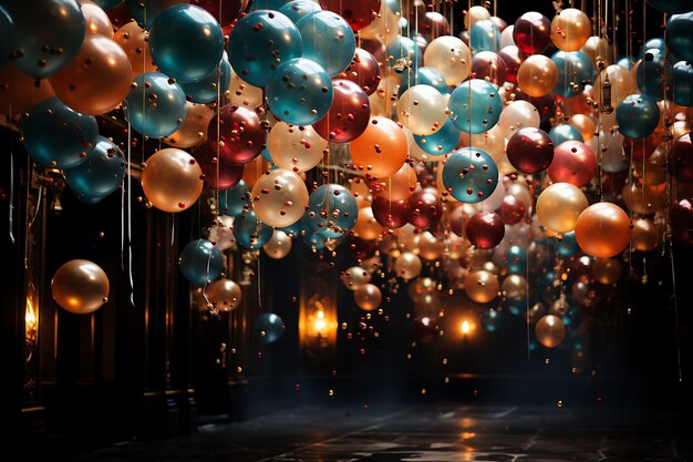 Festive Balloon Drop photography