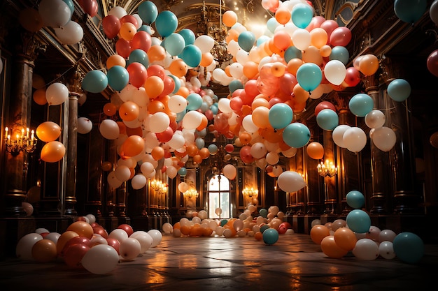 Festive Balloon Drop photography