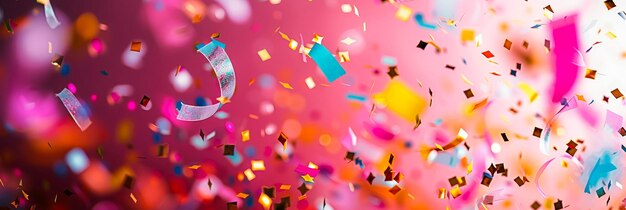 Foto uno striscione festivo con confetti e strisce che circondano celebrate teachers day