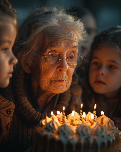 Foto una festa di compleanno per i nonni