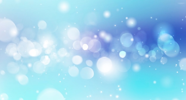 Festive blurred blue bokeh background