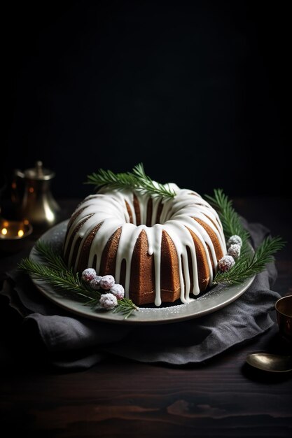 Foto festive bundt cake di natale delight