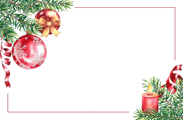 Photo お祝いのクリスマス カード。水彩イラスト。