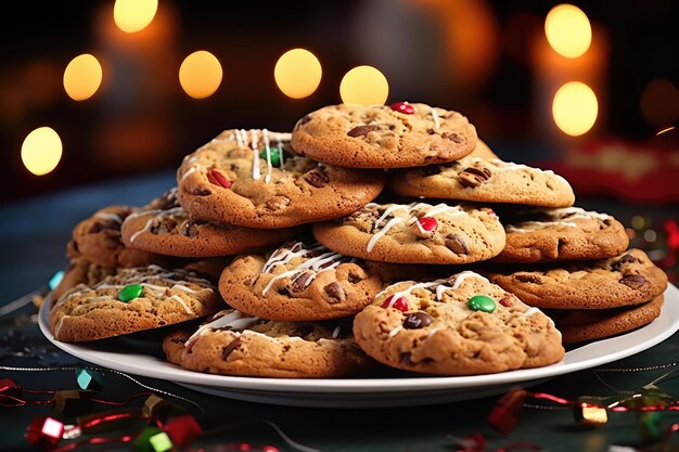 Festive Christmas cookie platter