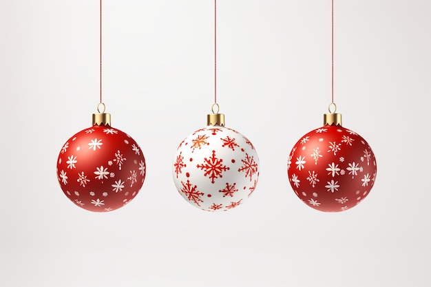 Festive christmas decorations isolated