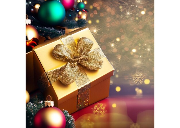 festive Christmas gifts presents boxes in a row 3d illustrationGolden Christmas Gift stock photo