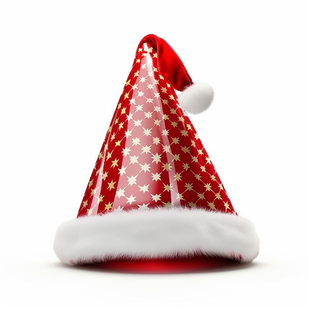 Festive Christmas Hat Isolated on Clear