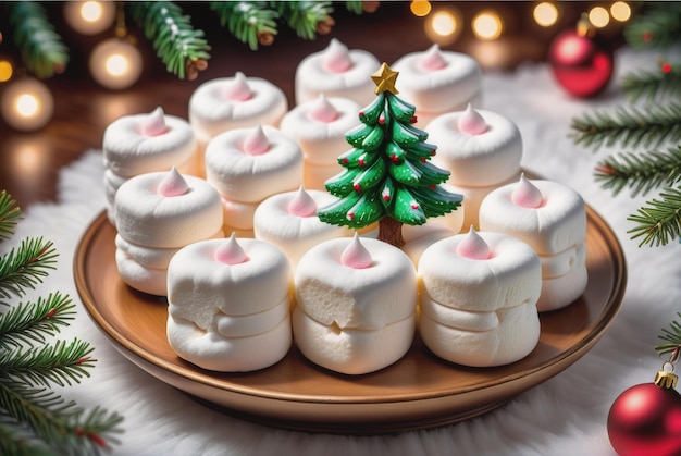 Festive Christmas Marshmallows Adorably Crafted in the Shape of Christmas Trees