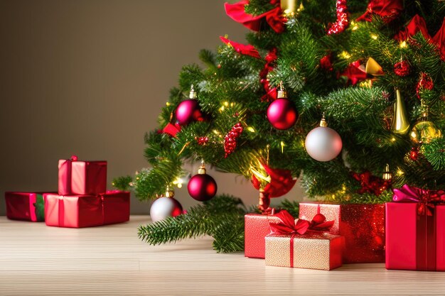 Festive Christmas Tree Background