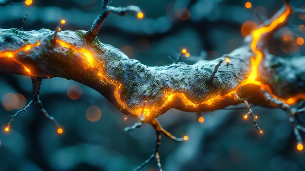 Foto un albero di natale festivo i suoi rami adornati di luci e ornamenti in piedi come un faro dello spirito natalizio in mezzo a un magico paesaggio invernale