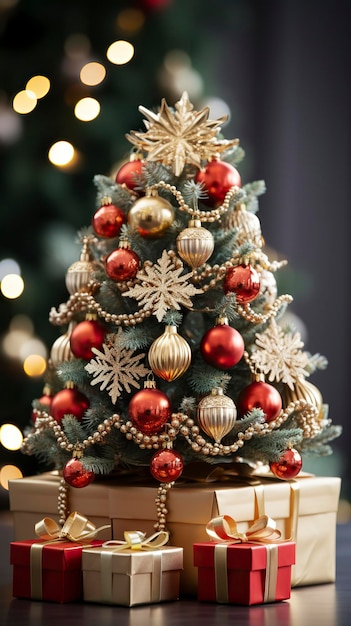 크리스마스 아래 선물과 함께 축제 크리스마스 나무 크리스마스 마법 휴가 환호 크리스마스 꿈