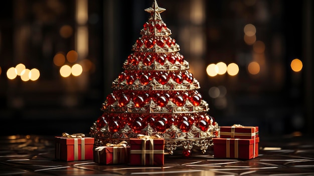 A Festive Christmas Tree with Presents UnderneathChristmas Magic Holiday Cheer A Christmas Dream