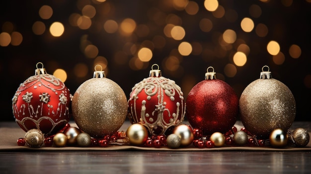 a festive collage of Christmas ornaments with sparkling lights glittering baubles