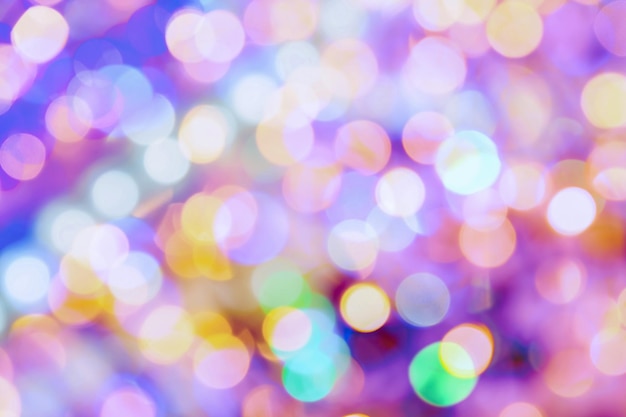 Festive colorful background with bright defocused lights