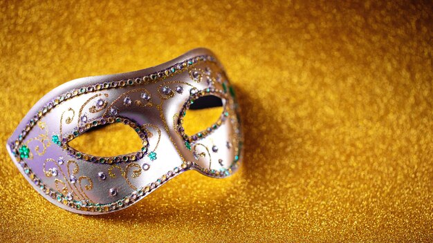 Festive, colorful Mardi Gras or carnivale mask. Venetian masks. venetian carnivale celebration concept.