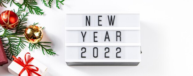 Photo festive composition for new year 2021