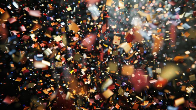 Photo festive confetti in a celebratory scene ai generated illustration