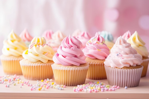 Festive Cupcakes Colorful Dessert for Celebrations