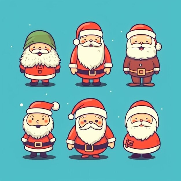 Photo festive cute santa set