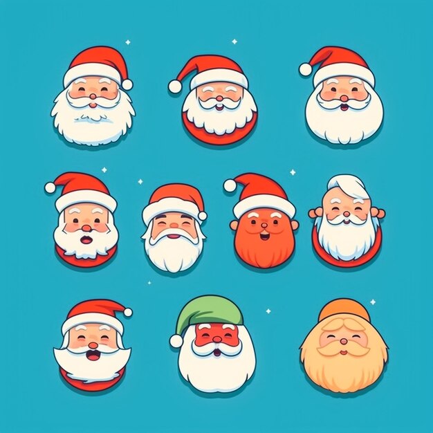 Photo festive cute santa set