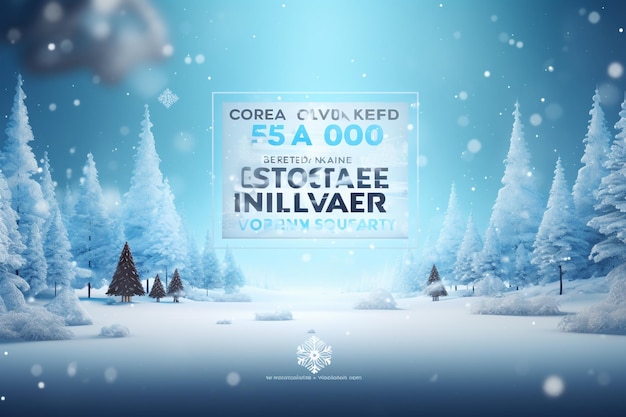 Photo festive cyber monday sale banner with snowfall ani 00536 02