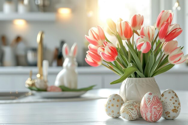 Photo festive easter table