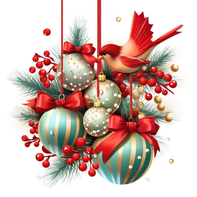 Festive Finery Captivating Christmas Decoration Clipart