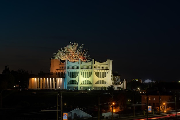 Festive fireworks in honor of Victory Day