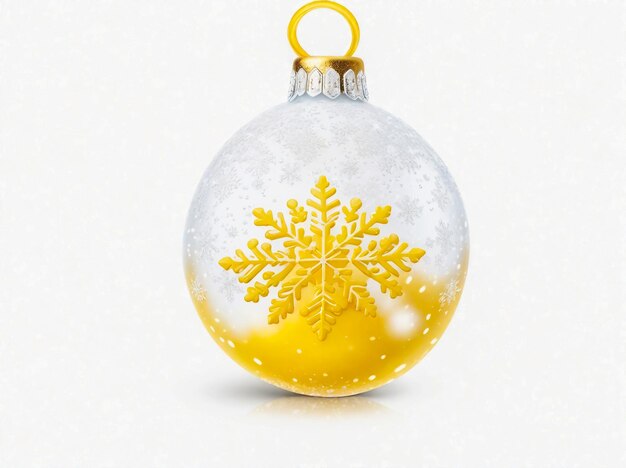 Photo a festive glass ball for christmas christmas glass ball on the tree generated ai