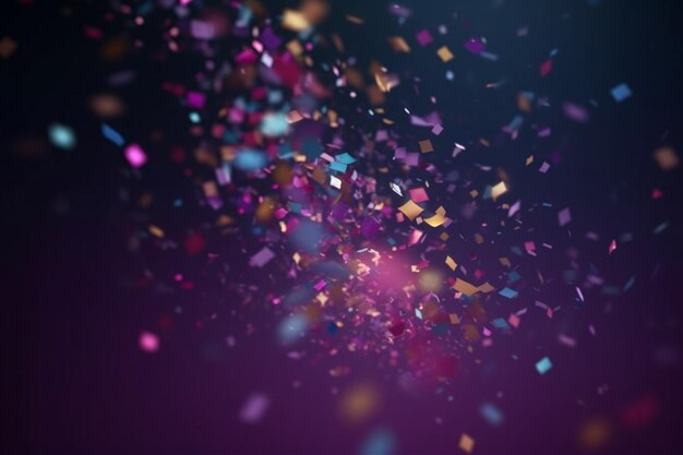 Фото Праздничное блестящее падающее конфетти элегантный разноцветный поток частиц нежный поток роскошной пыли