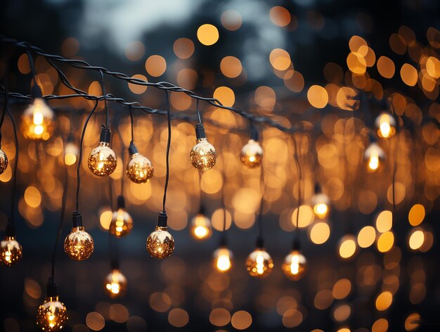 Festive Glow Enchanting Christmas Tree Lights Bokeh Capture