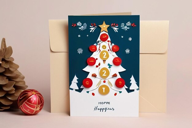 Festive greeting card hope and happiness