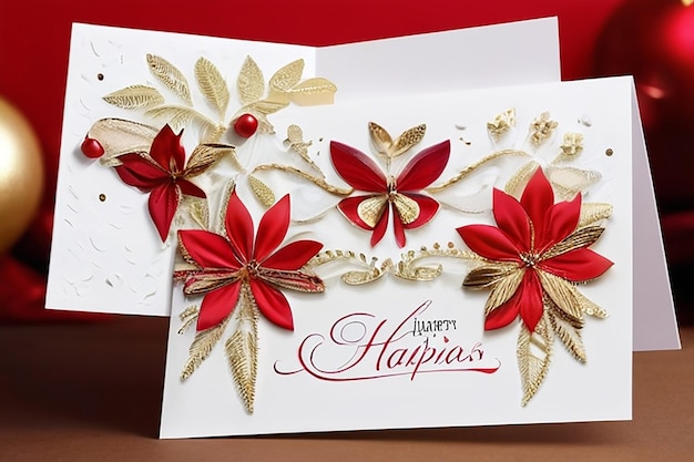 Festive greeting card hope and happiness