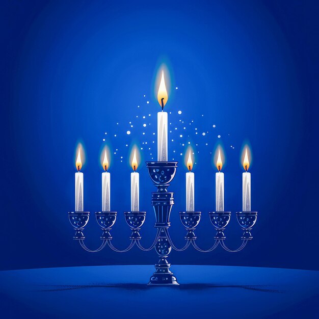 A festive image of a Hanukkah menorah symbolizing the Jewish holiday and tradition of celebration