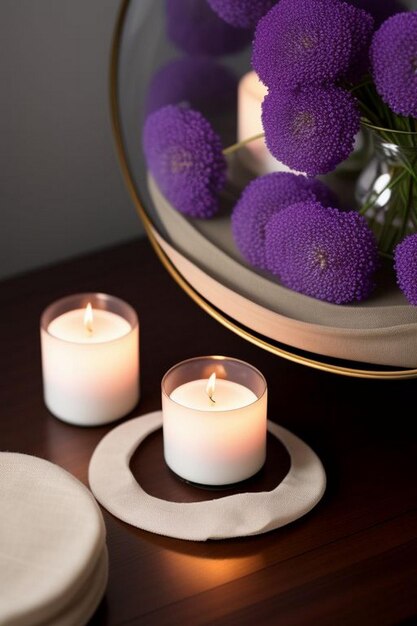 Photo festive laid table in the garden