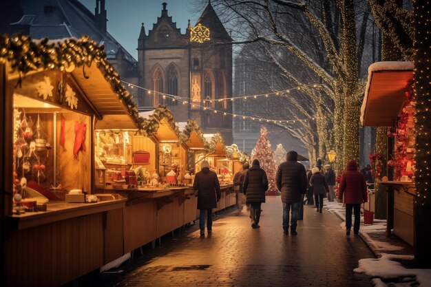 Festive Market Scene Generatieve AI