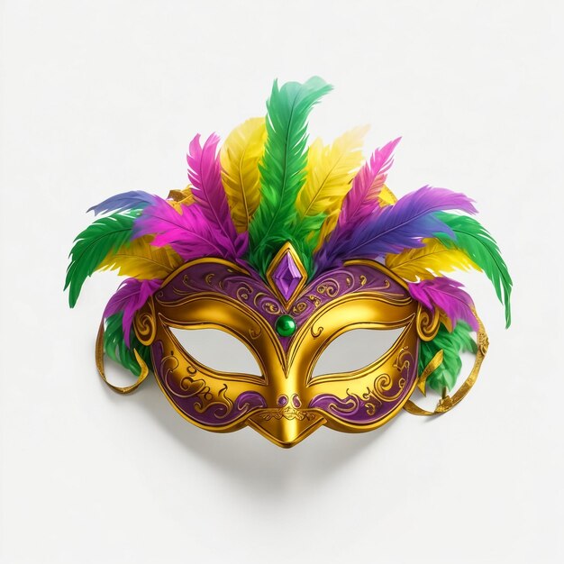 Festive mask on white background