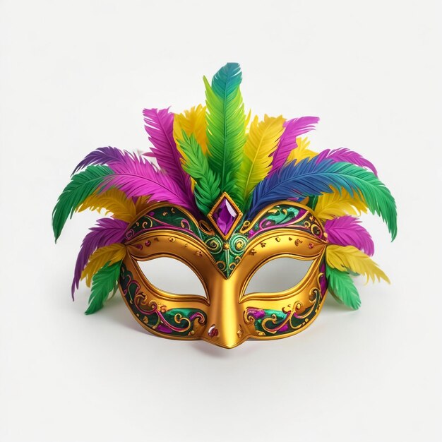 Festive mask on white background