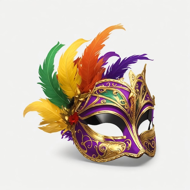 Festive mask on white background