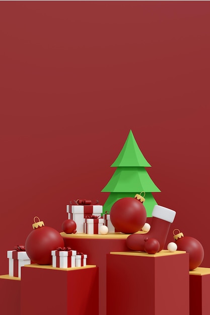 Festive Merry Christmas and Happy New Year Background