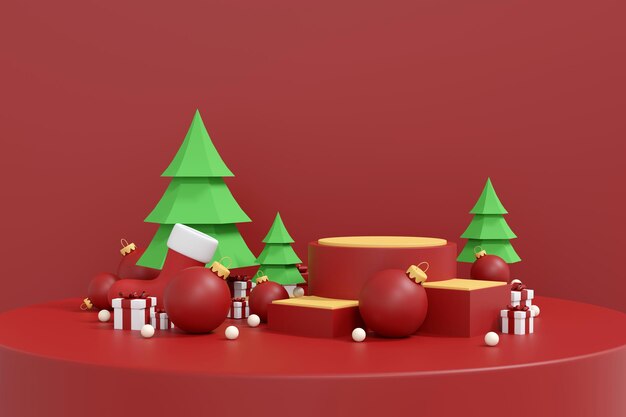 Festive Merry Christmas and Happy New Year Background